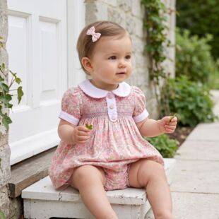 European and American cross-border handmade baby dresses, girls' floral dresses, cotton outfits, one-year-old birthday party dresses, wholesale supply