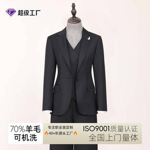 New Machine Washable Wool Small Suit Jacket Women's High-end Business Suit Dipper Wide Leg Pants Professional suit