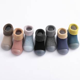 2025 Winter New Children's Soft Sole Walking Shoes Lamb Wool Snow Socks Shoes Thickened Warm Baby Floor Shoes