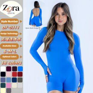 ZORA's popular DFYN backless yoga jumpsuit is in stock, a cross-border quick-dry sports and fitness outfit for women