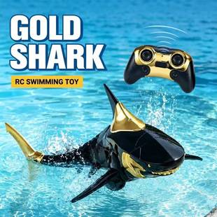 Extra-Large Remote Control Speedboat Shark 2.4g Water Play Electric Charging Light-Up Children's Toy for Boys Large Size Diving