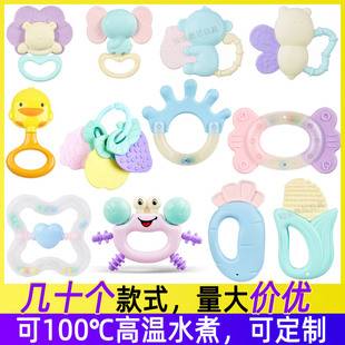 Molar Baby Baby's Anti-eating Hand Mushroom Teeth Gum Rattle Toy Children's Educational Plastic Hand Rattle