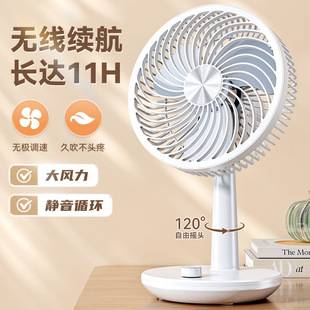 Xingyou Desktop Small Fan, Rechargeable, Usb-Powered, Suitable for Office, Student Dormitory, and Home Use, with Stepless Speed Adjustment