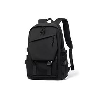 Simple solid color backpack for men and women, student school bag, large capacity casual backpack, outdoor travel computer bag