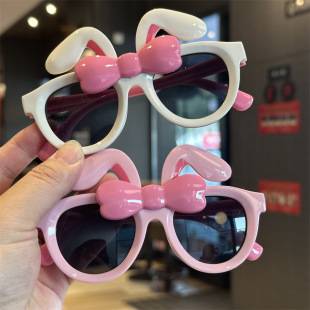 Children's Sunglasses New Rabbit Ears Baby Sunglasses Spring Outing Children's Rabbit Sunshade Holiday Mirror Cute Children's Goggles
