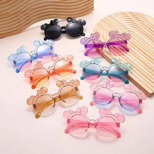 2026 New Model Children's Sunglasses Mickey and Minnie One-piece Kids Sunshade Glasses Cute Bow Baby Sunglasses