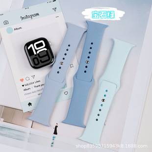 Suitable for Apple Watch single-color silicone strap 38/40/41mm classic model