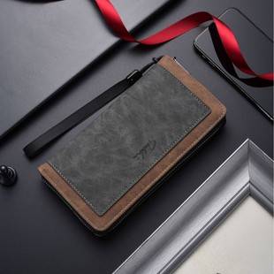 Summer New Men's Long Wallet Color Matching Multi-Card Slot Hand-Held Large-Capacity Mobile Phone Wallet Clutch Bag Coin Purse