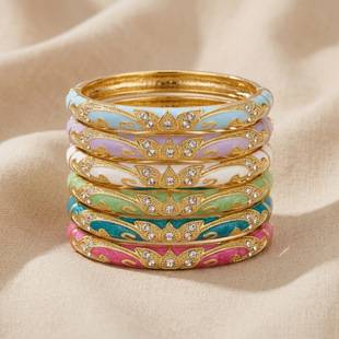0.6mm fine crown enamel cloisonné bracelet, enamel bracelet, cloisonné cross-border enamel bracelet