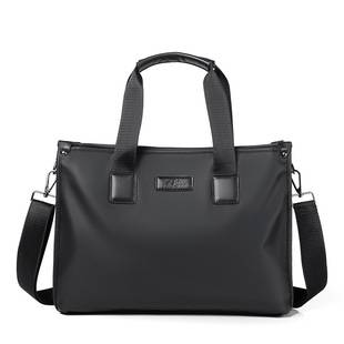 Official Document Casual Bag, Business Document Bag, Men's Handbag, Large Capacity, Water-Repellent Oxford Cloth Computer Bag, Trendy and Waterproof
