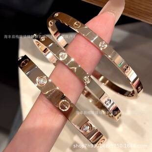 Kajia Classic Love Bracelet, high-end 18K gold plated, light luxury ins style, high-end feel, starry sky bracelet, unisex