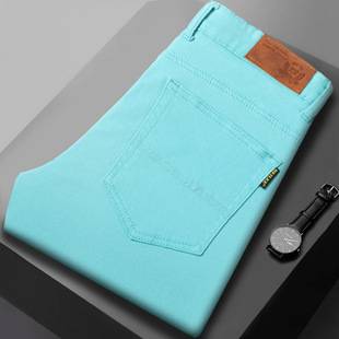 Summer Stretch Jeans Men's Straight Slim Fit Summer Youth Versatile Casual Men's Pants 2025 New Pants