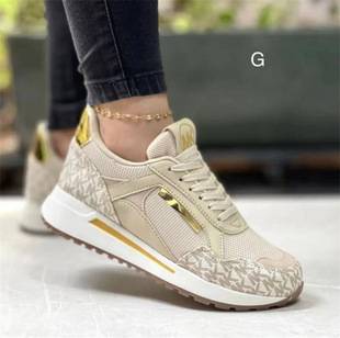 Plus Size Export Fashion Flats Color Matching Round Toe Casual Sports Shoes 2024 Autumn and Winter New European and American Front Lace-Up Shoes