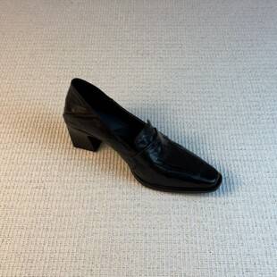 Sheepskin version~British retro style casual fashion commuter slip-on versatile loafers for women, comfortable deep-cut single shoes