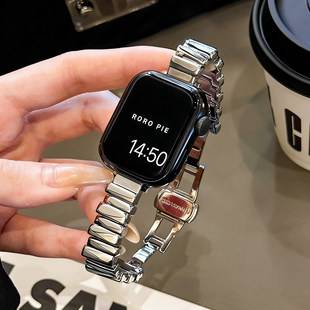 Suitable for Apple Watch Strap Apple Watch S11 Irregular Metal Women's Iwatch9/10 Strap