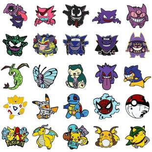 Japanese Cartoon Cartoon treasure dream brooch magic baby pet elf Geng ghost Pikachu elf ball badge