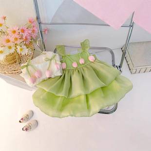 Baby Summer Clothes Thin Newborn Girl Baby Princess Full Moon Sling Summer dress Girl Fashion Dress