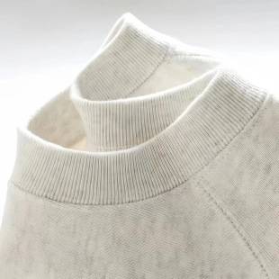 Snowflake Gray 400g Versatile Textured Round Neck Sweatshirt for Men Without Hood for Couples Long-Sleeved Loose Chinese Cotton Loose Casual
