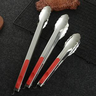 Thickened Stainless Steel Food Tongs, Anti-Scalding, Outdoor Barbecue Steak Tongs, Restaurant Baking Bread Pastry Kitchen Tongs
