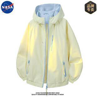 Nasa Brand High-Quality Trendy Windproof and Waterproof Jackets for Men and Women, Loose and Fashionable Outerwear for Spring and Autumn