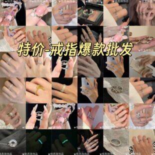 Popular wholesale simple and exquisite zircon rings for women, niche design, adjustable open rings, pearl jewelry