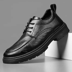 Cross-Border Leather Shoes, British-Style Business Men's Shoes, Comfortable Soft Soles, Versatile Formal Wear, Thick-Soled Soft Shoes, Casual Business Casual Style