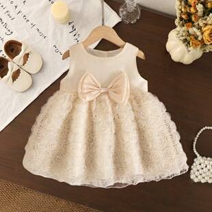 Baby Girl Dress Summer New Style Sleeveless Vest Dress Puffy Princess Dress First Birthday Dress Baby Clothes