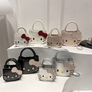 Parent-Child Style Girls' Princess Crossbody Bag for Outings, High-Appearance Cute Cat Design, Super Popular Small Handbag for Little Girls