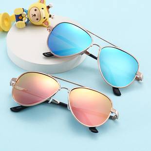 Children's polarized sunglasses 2023 new kids baby metal sunglasses outdoor sunshade sunscreen glasses wholesale factory