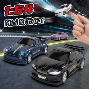 Cross-Border 1/64 Four-Wheel Drive Drift Remote Control Car Rc Desktop Mini Racing Car Adjustable Speed Internet Celebrity Pocket Car New Product