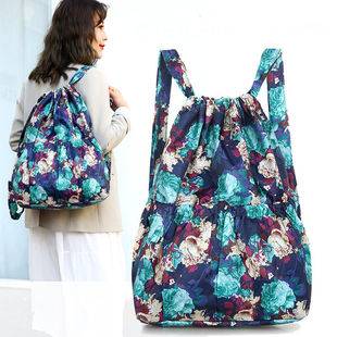 Korean Style Versatile Nylon Drawstring Backpack, Water-Resistant Sports Backpack, Large Capacity Lightweight Travel Bag for Students, Women's