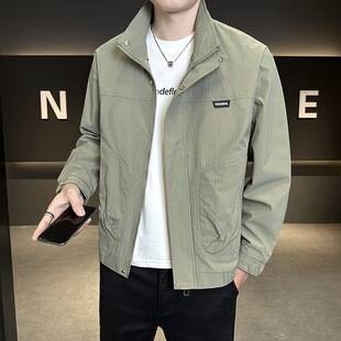 Men's Stand Collar Jacket, Fashionable Casual Coat for Young and Middle-Aged Men, Versatile Short Loose Fit, 2025 Trendy Versatile Jacket for Men