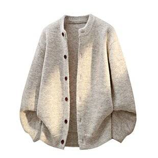 Live Streaming Cross-Border 2026 Autumn Winter Thickened Men's Cardigan Sweater Long Sleeve Knitwear Jacket Men's Factory Wholesale