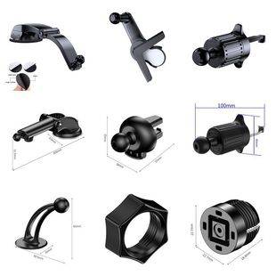Car Phone Holder Accessories Universal Suction Cup Base 17mm Ball Head Air Vent Hook Navigation Bracket Accessories Wholesale