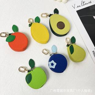 Fruit coin purse keychain bag mini fruit pouch pendant simple strawberry gift decoration avocado cute