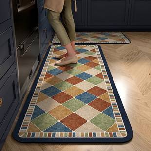 Diatom Mud Kitchen Floor Mats Can Be Wiped Clean with Just One Wipe, Oil-Proof, Dirt-Resistant, Non-Slip Mats, Water-Absorbent and Oil-Absorbent Carpets Can Be Shipped on Behalf of Others