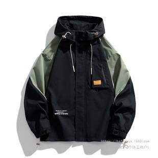 2023 Autumn New Mountain Style Outdoor Large Size Jacket Trendy Casual Couple Workwear Jacket Men's Windbreaker Jacket