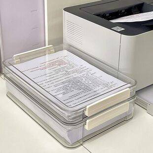 Test Paper Storage and Organization Tool, Large Capacity Transparent Plastic Storage Box for Household Registration Books, Junior High School Graduation Certificates, and A4 Documents