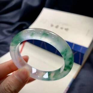 Wholesale from Manufacturer: Quartz Jade Bracelet, Ice Jade with Light Green Landscape and Floral Patterns, Suitable for Young Girls