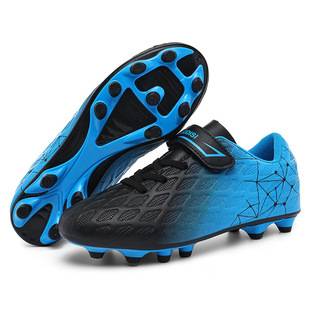 New cross-border Velcro football shoes for children, breathable long-studded training soccer shoes, lawn wear-resistant sports shoes
