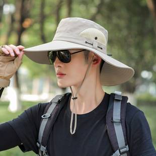 Fishing Hat Sun Protection Hat Men's Summer Sunshade Fisherman Hat Large Brim Mountaineering Sun Hat Uv Protection Wholesale