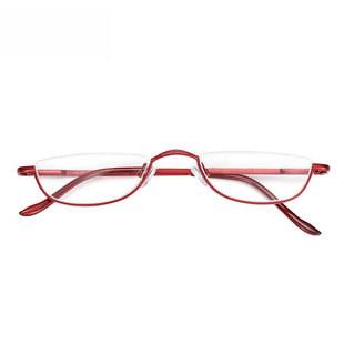 Half-frame reading glasses fish silk metal HD middle-aged and elderly reading glasses men's and women's portable Amazon popular glasses