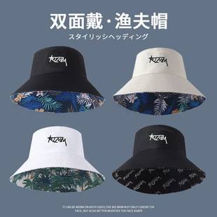 Double-sided big head fisherman hat men's tide spring and summer Japanese bucket hat women's face small sun hat basin hat wholesale