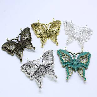Factory Direct DIY vintage alloy pendant butterfly handmade alloy necklace pendant jewelry accessories