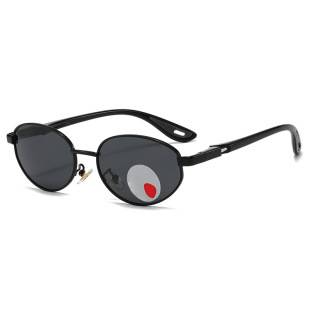 New style sunglasses with metal square frame, polarized sunglasses, European and American trendy retro sunglasses for men and women 3722