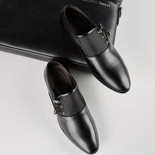 New Large Size Leather Shoes for Men, Business Formal Shoes, Versatile Soft-Soled Black Casual Shoes, Dropshipping Available, Pointed Toe