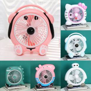 Factory direct cartoon desk fan student dormitory electric fan office desktop small fan wholesale home turning fan