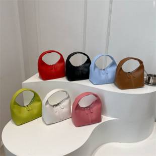 Small Fresh and Fashionable Summer Western Style Candy Color Elegant 2024 Embroidery Line Popular Fashion Simple Portable Women's Small Bag