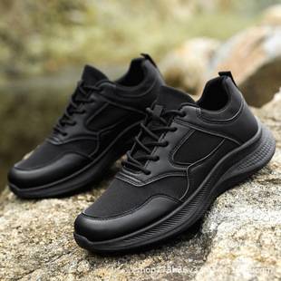 2026 Men's Large Size 46 Black Training Shoes Hiking Training Running Mountaineering Shoes Non-Slip Outdoor Sports Shoes for Men