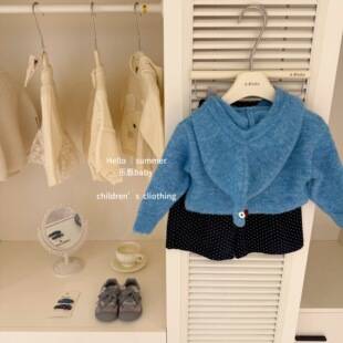 [Leenbaby] Cute little chick! 2026 Autumn blue blended chick hooded sweater for boys and girls